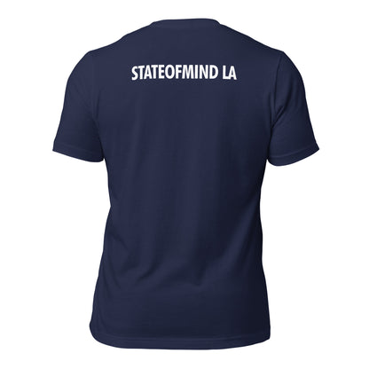 STATEOFMINDLA- White Font DTG Print- Unisex staple eco t-shirt