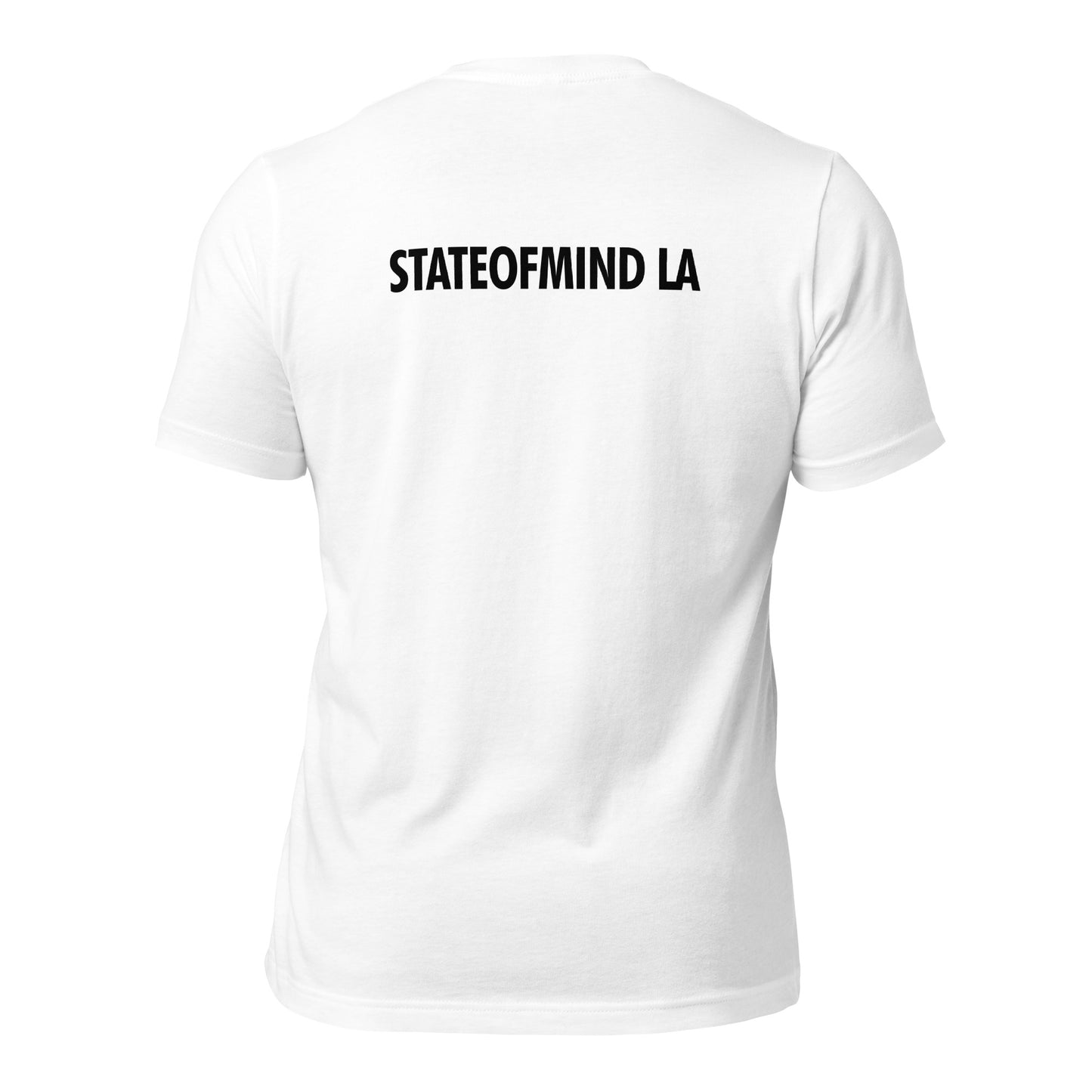 STATEOFMINDLA- Black Font Unisex staple eco t-shirt